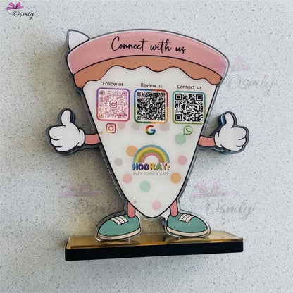 Customized Pizza QR Stand