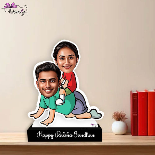 Customized Rakhi Caricature for Brother Sister