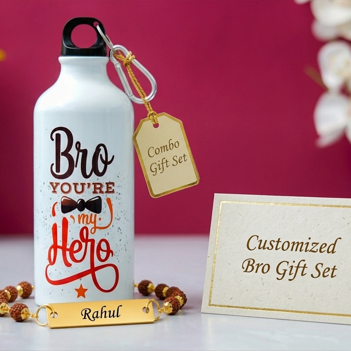Customized Rudraksh Rakhi Sipper