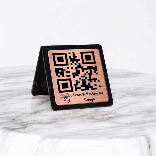 Single Rose Gold Acrylic QR Stand - OSMLY