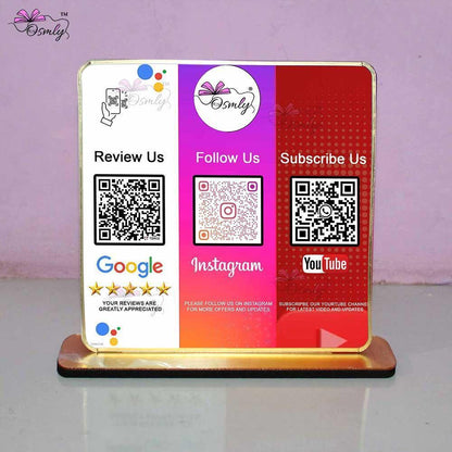 Customized Social QR Stand - OSMLY