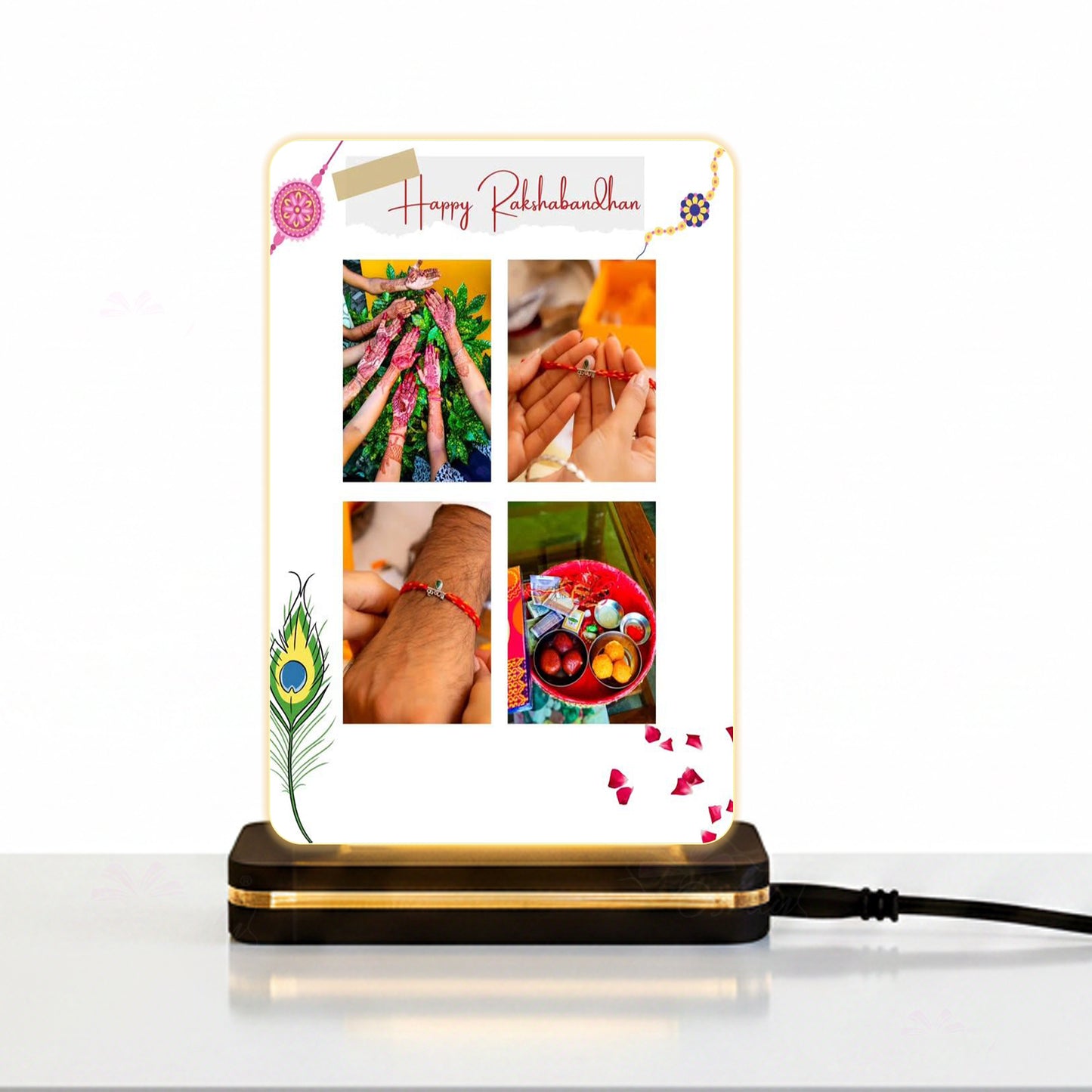 Customized Rudraksh Rakhi Combo