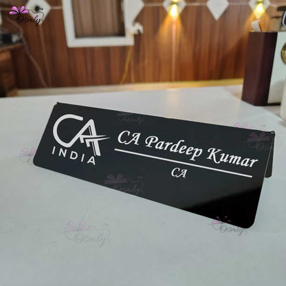 Acrylic CA Name Plate Black