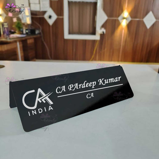 Acrylic CA Name Plate Black