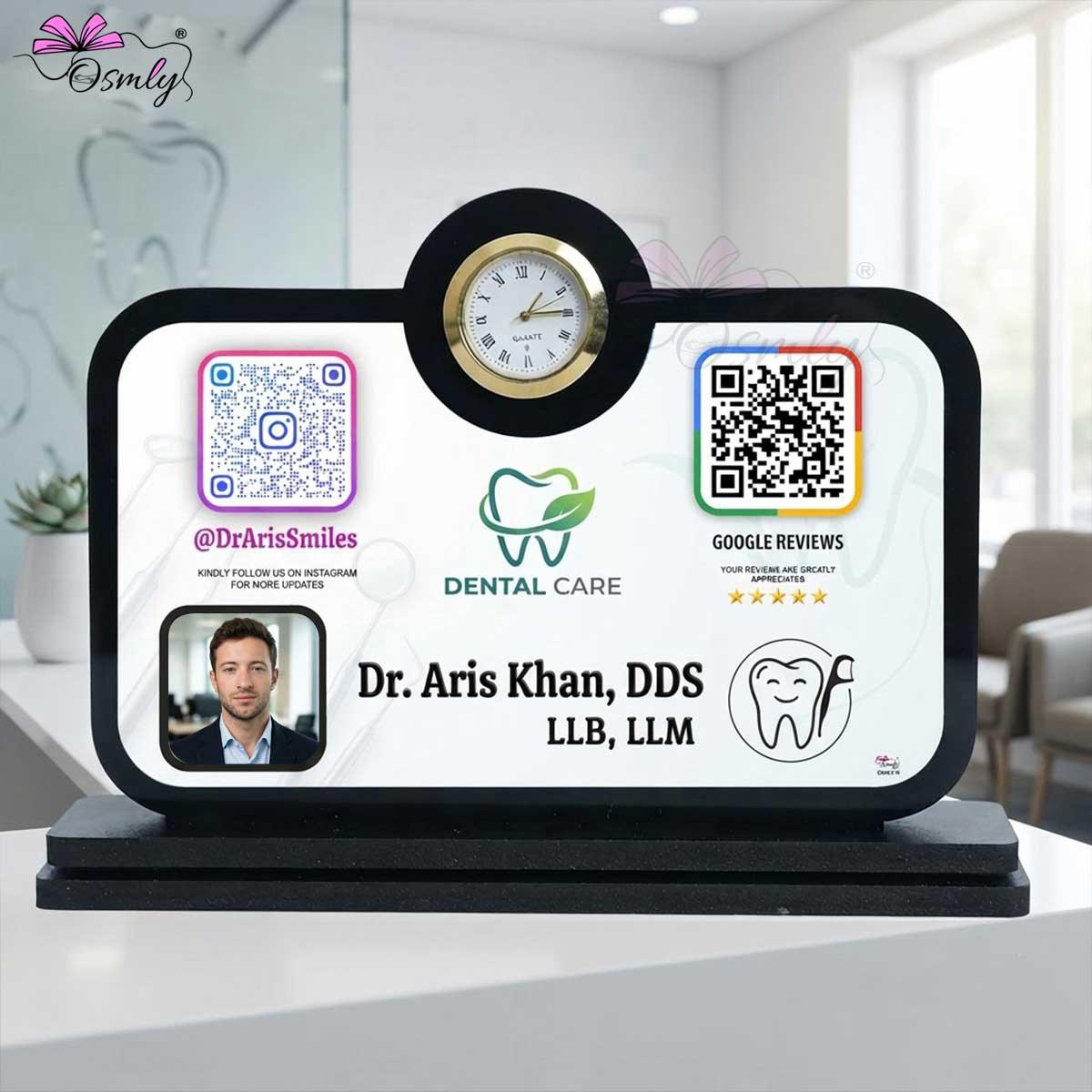 DentistClockQRStand - OSMLY
