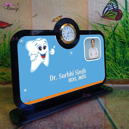 OSMLY Dentist Table Clock Plaque from OSMLY Name Plate