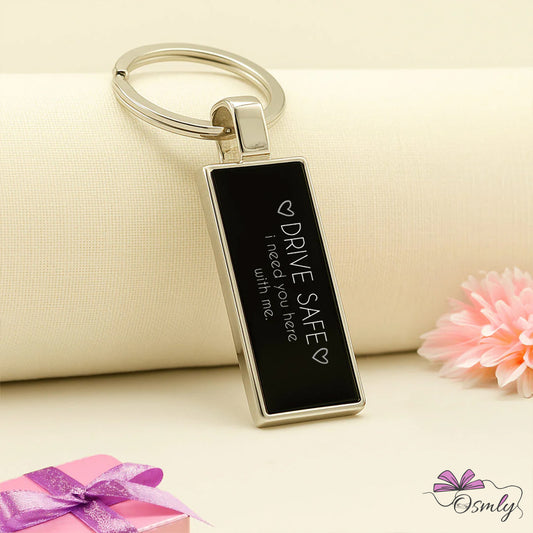 OSMLY Drive Safe Metal Keychain from OSMLY Keychains