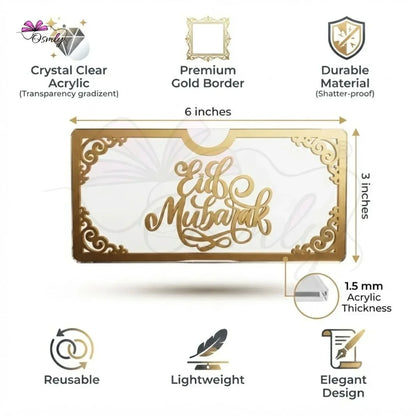 Eid Mubarak Acrylic Eidi Envelope