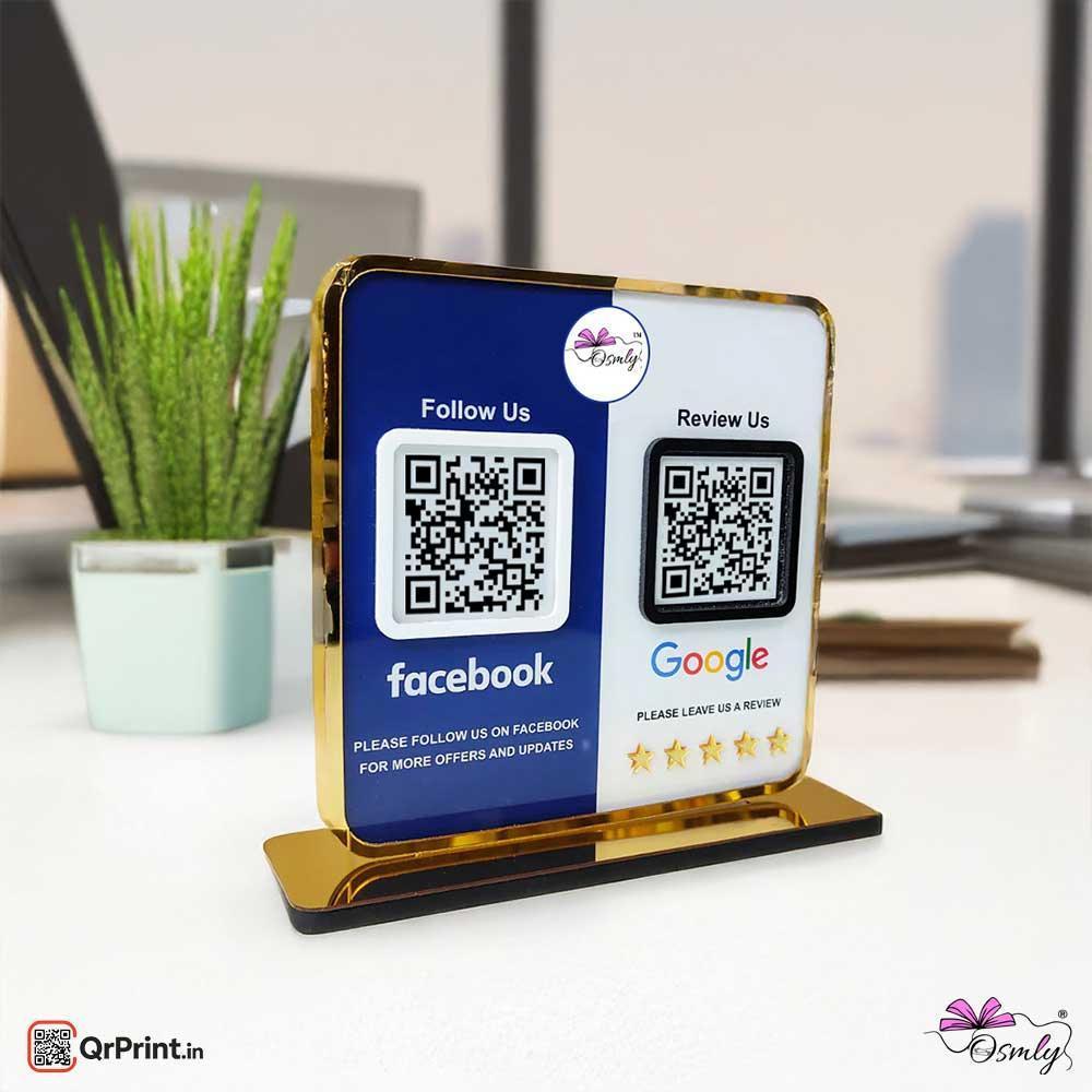Facebook Google QR Review Stand - OSMLY