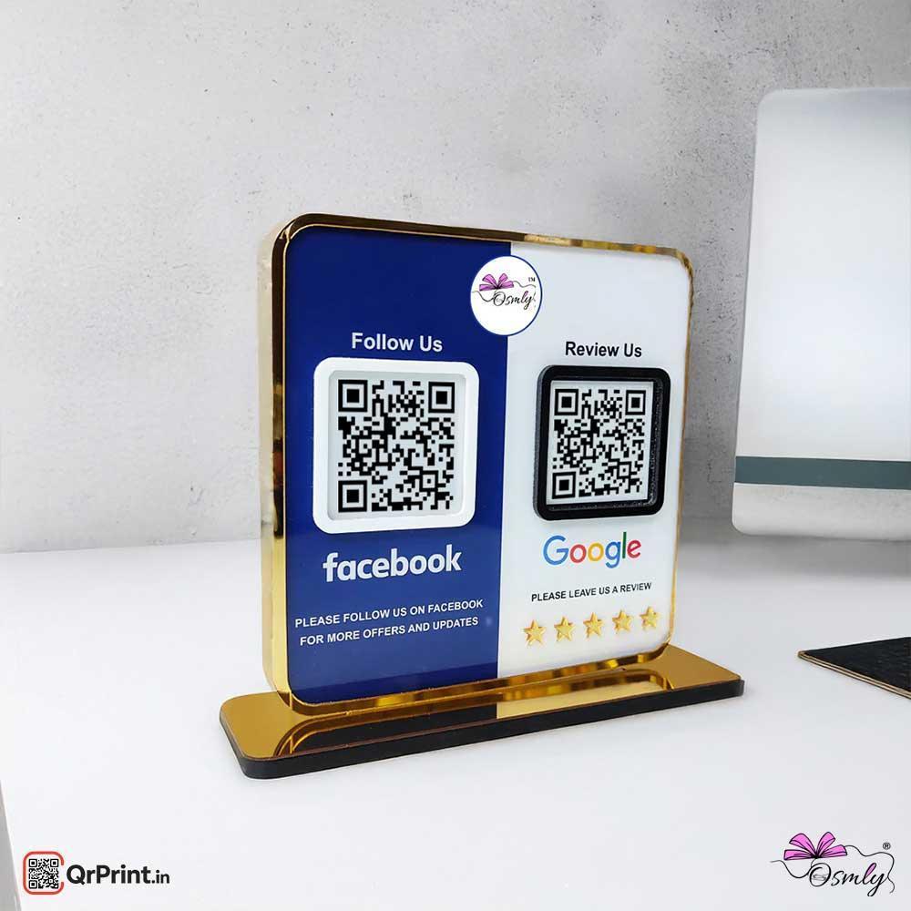 Facebook Google QR Review Stand - OSMLY