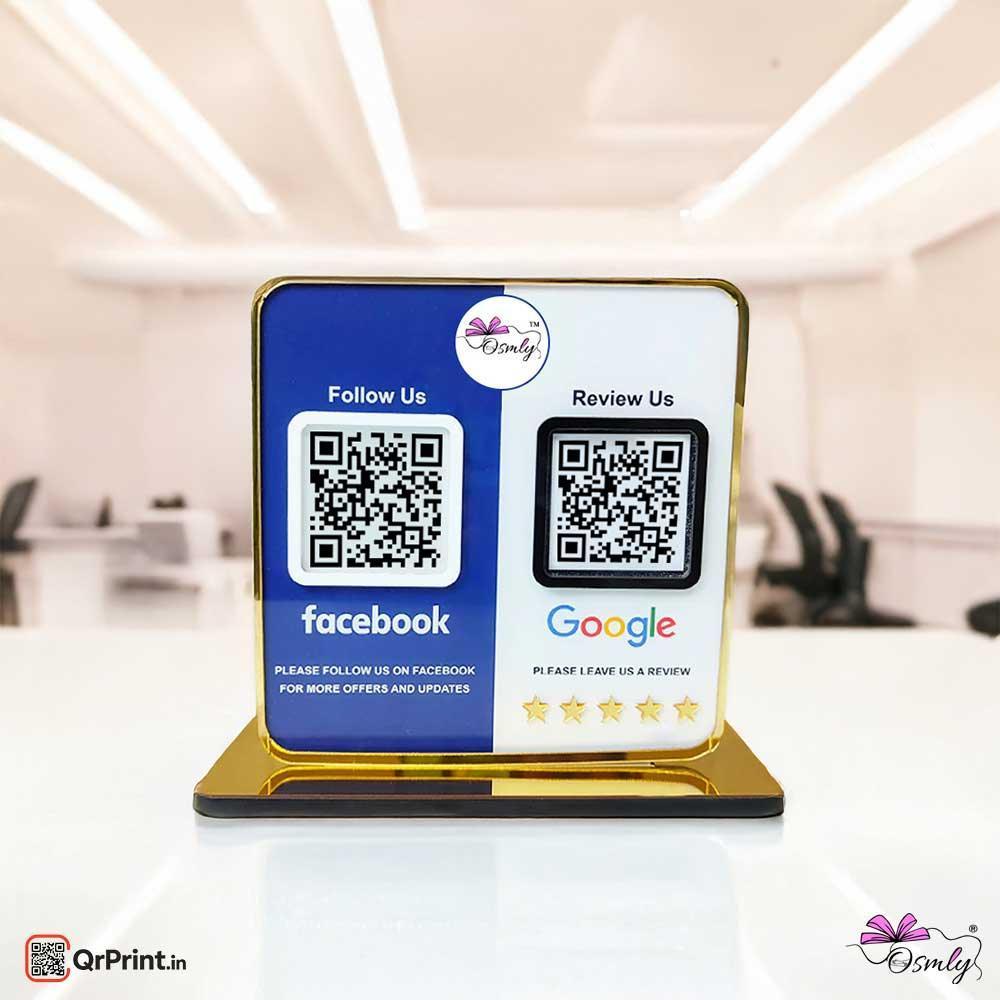 Facebook Google QR Review Stand - OSMLY