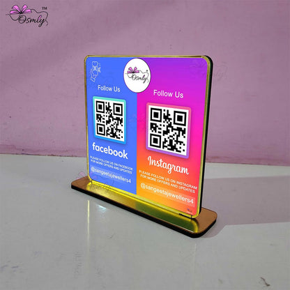 Facebook Instagram QR Stand