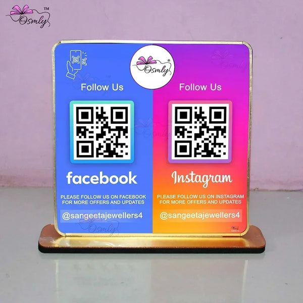 Facebook Instagram QR Stand - OSMLY