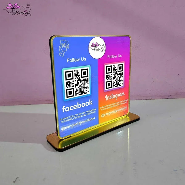 Facebook Instagram QR Stand - OSMLY