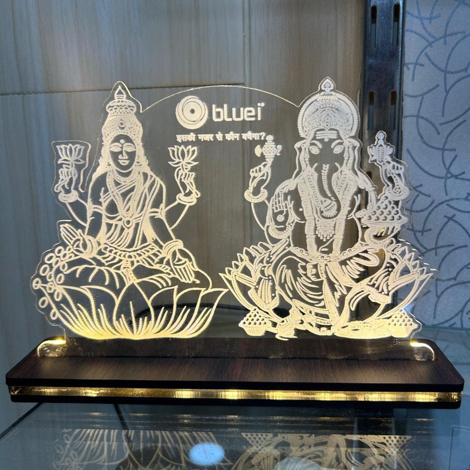 OSMLY Ganesha Lakshmi LED Lamps Combo from OSMLY Acrylic LED Lamp