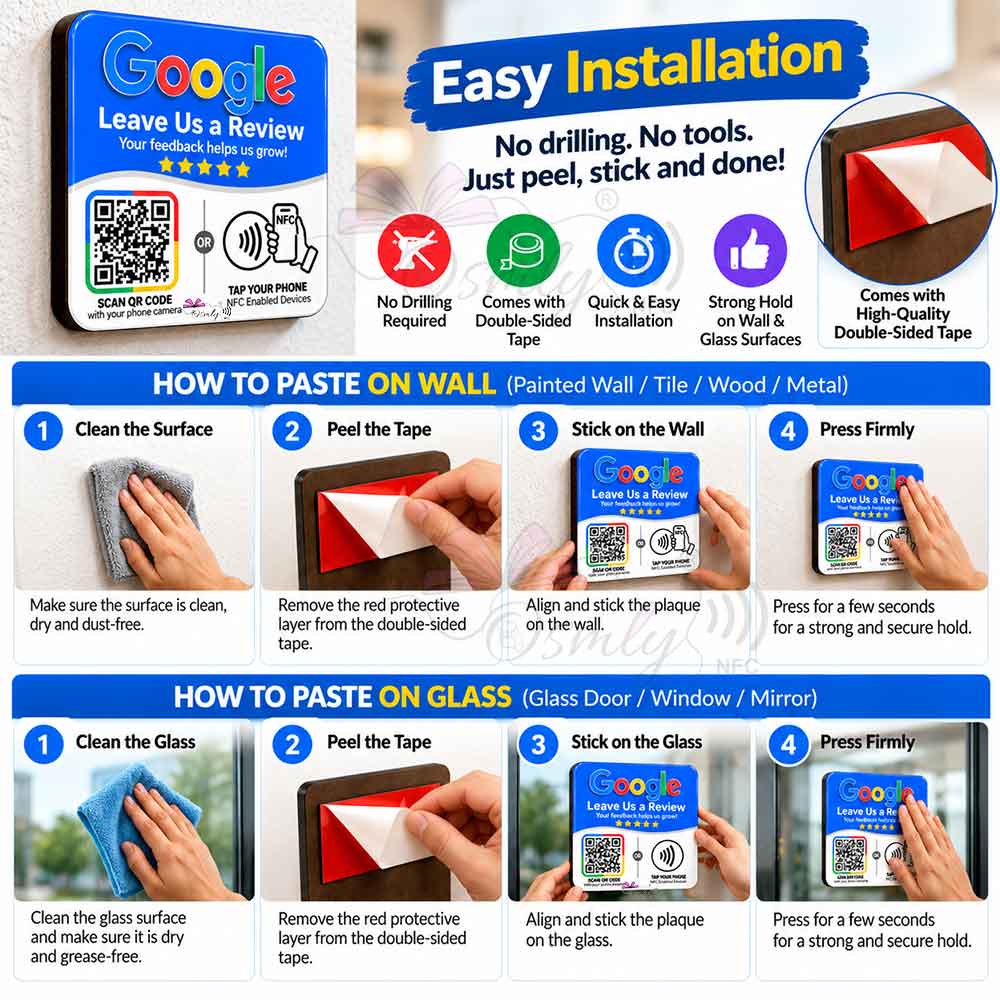 Google Review QR NFC Sticker
