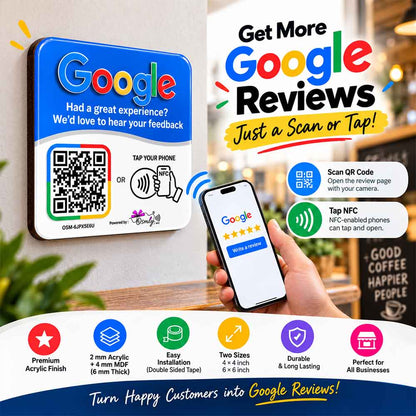 Google Review QR NFC Sticker
