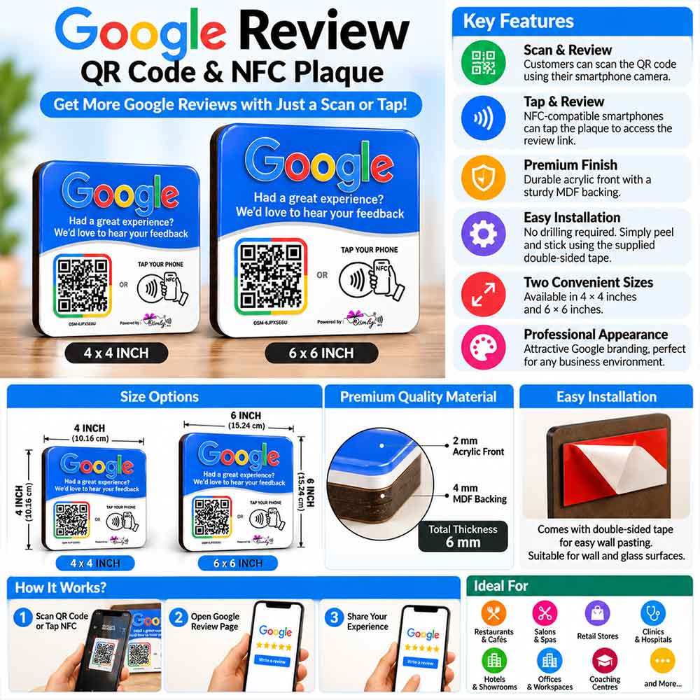 Google Review QR NFC Sticker