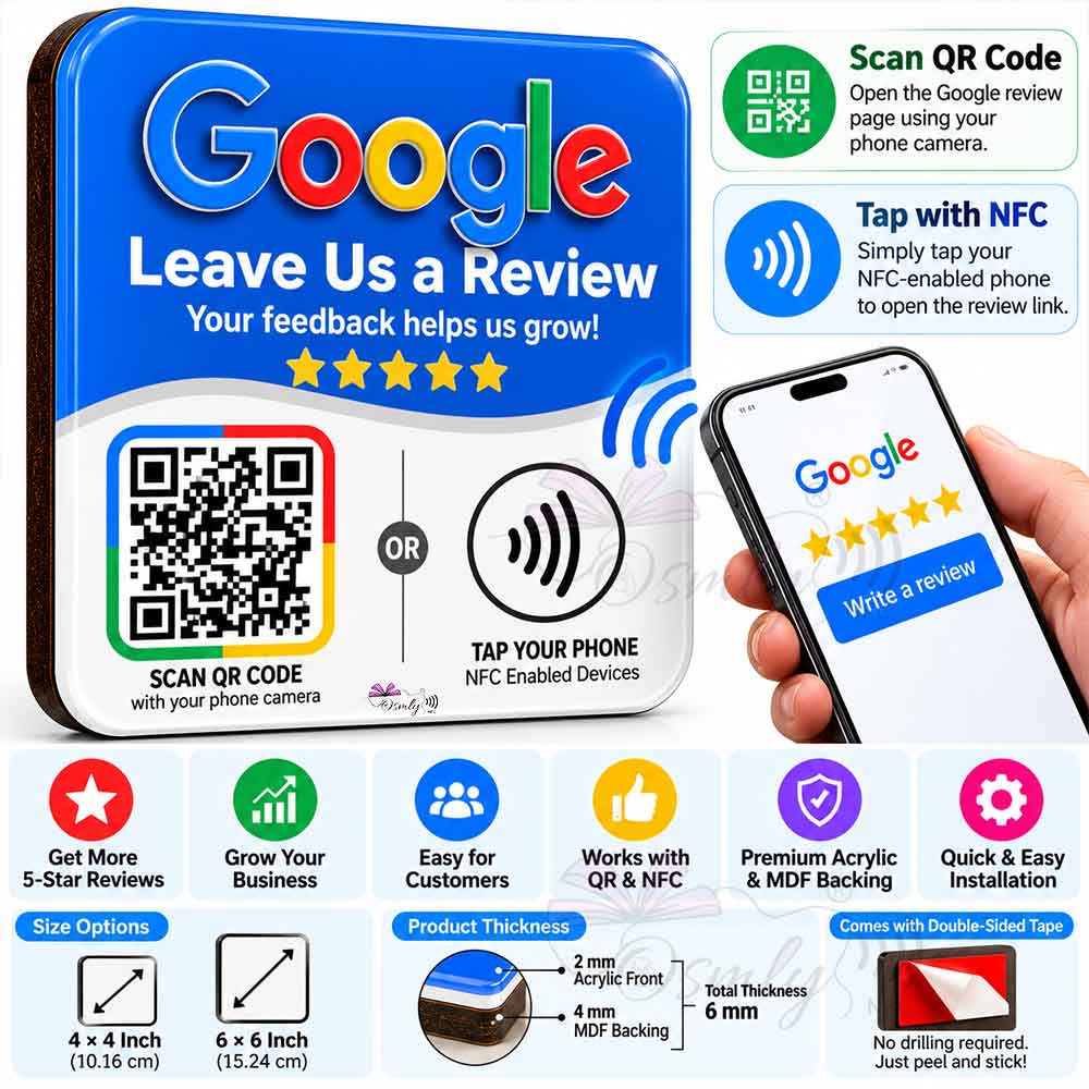 Google Review QR NFC Sticker