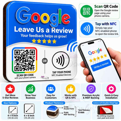 Google Review QR NFC Sticker