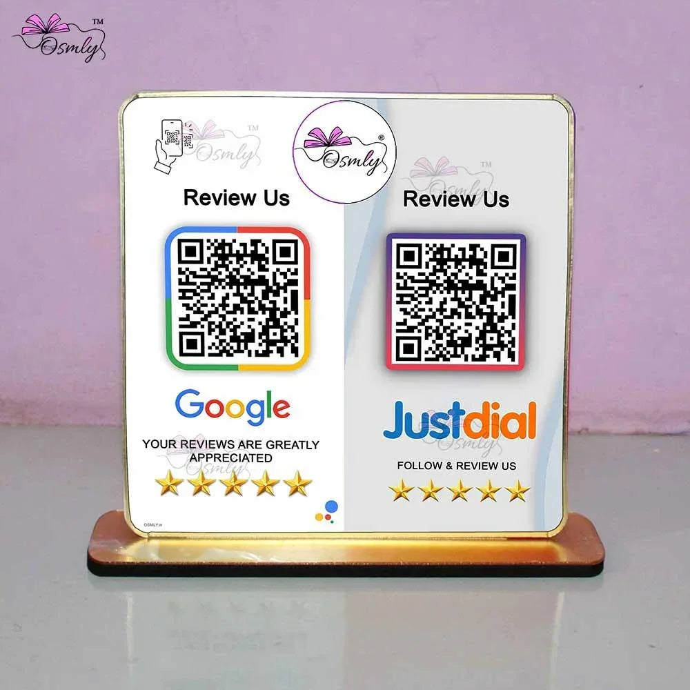 Google Justdial Review QR Stand