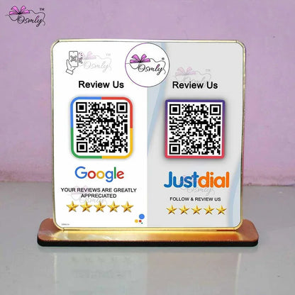 Google Justdial Review QR Stand