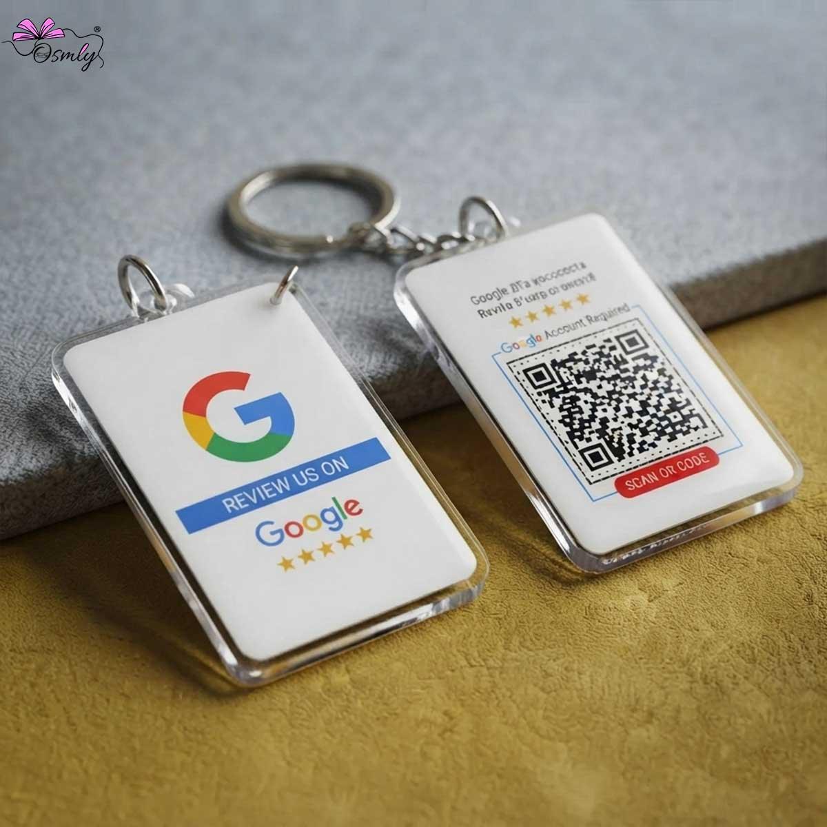 Google QR NFC Keychain
