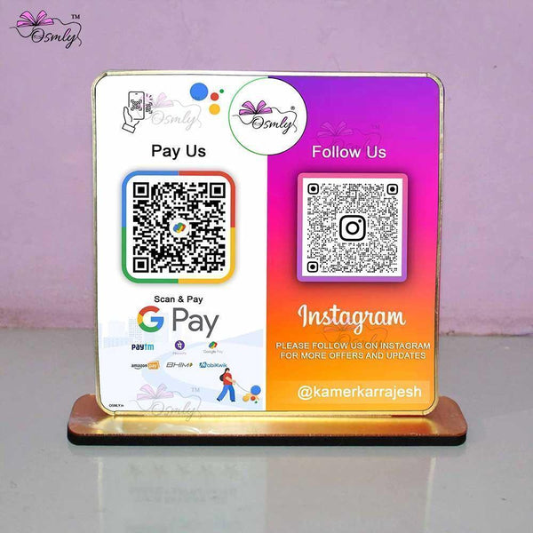 Gpay Instagram QR Stand - OSMLY