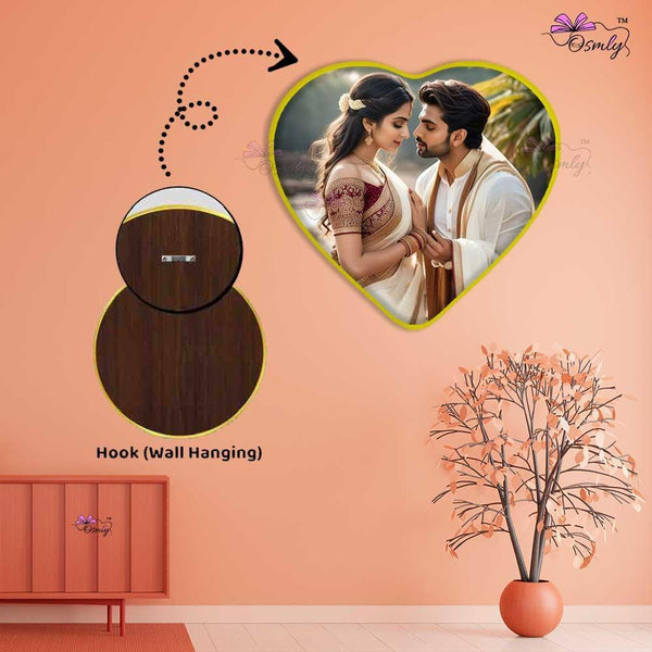 Heart Shaped Golden Acrylic UV Frame - OSMLY