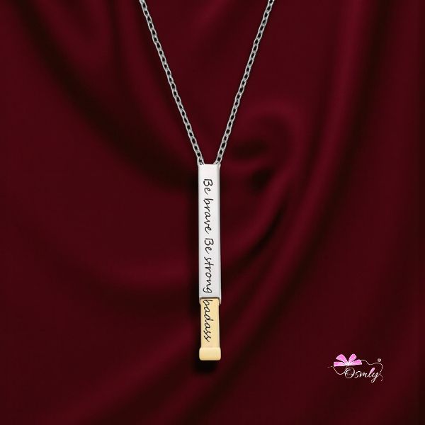 Personalized Hidden Bar Pendant