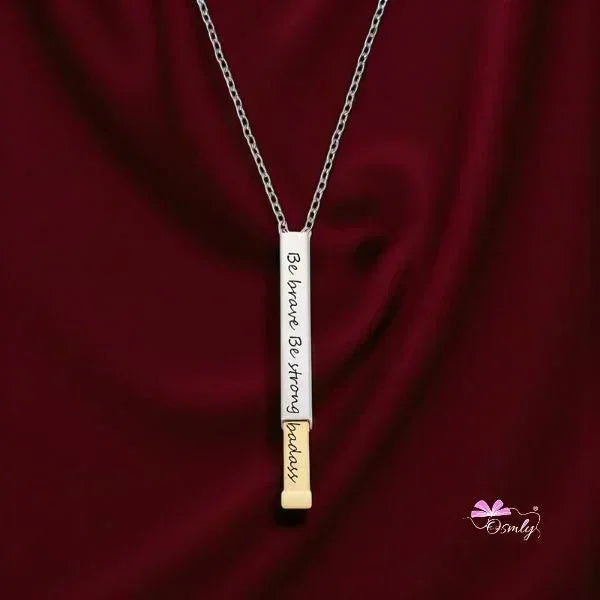 Personalized Hidden Bar Pendant - OSMLY