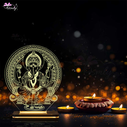 Lord Ganesha Acrylic LED Lamp