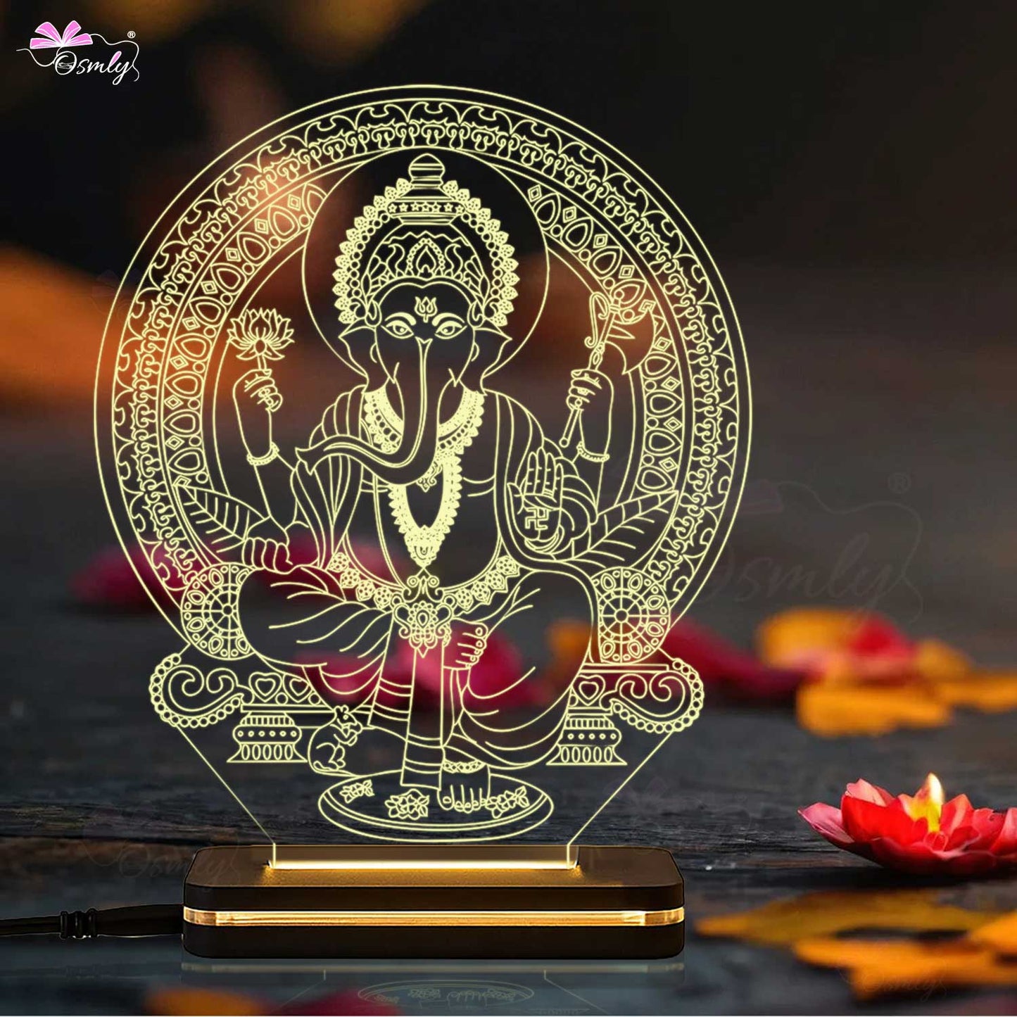 Lord Ganesha Acrylic LED Lamp