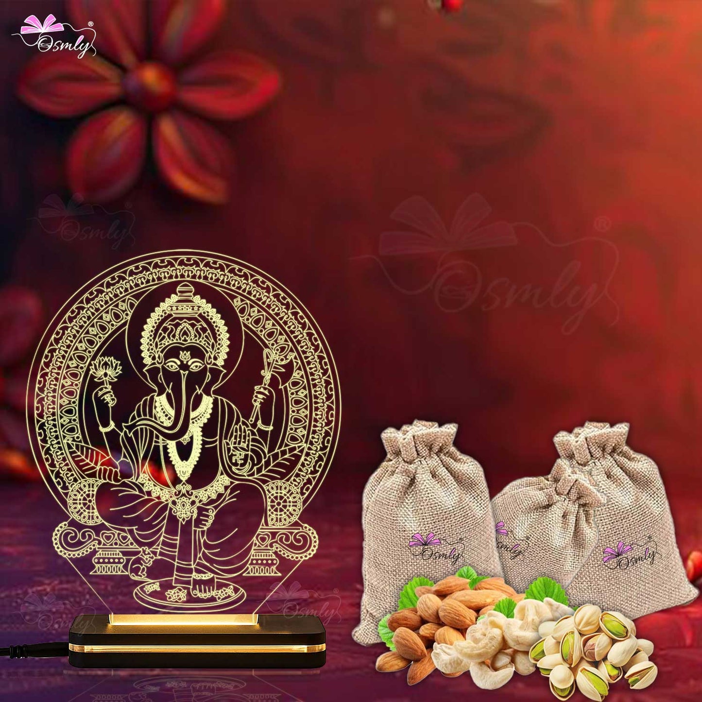 Lord Ganesha Acrylic LED Lamp