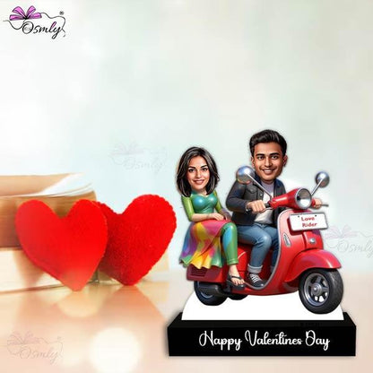 Customized Couple Bike Caricature - OSMLY
