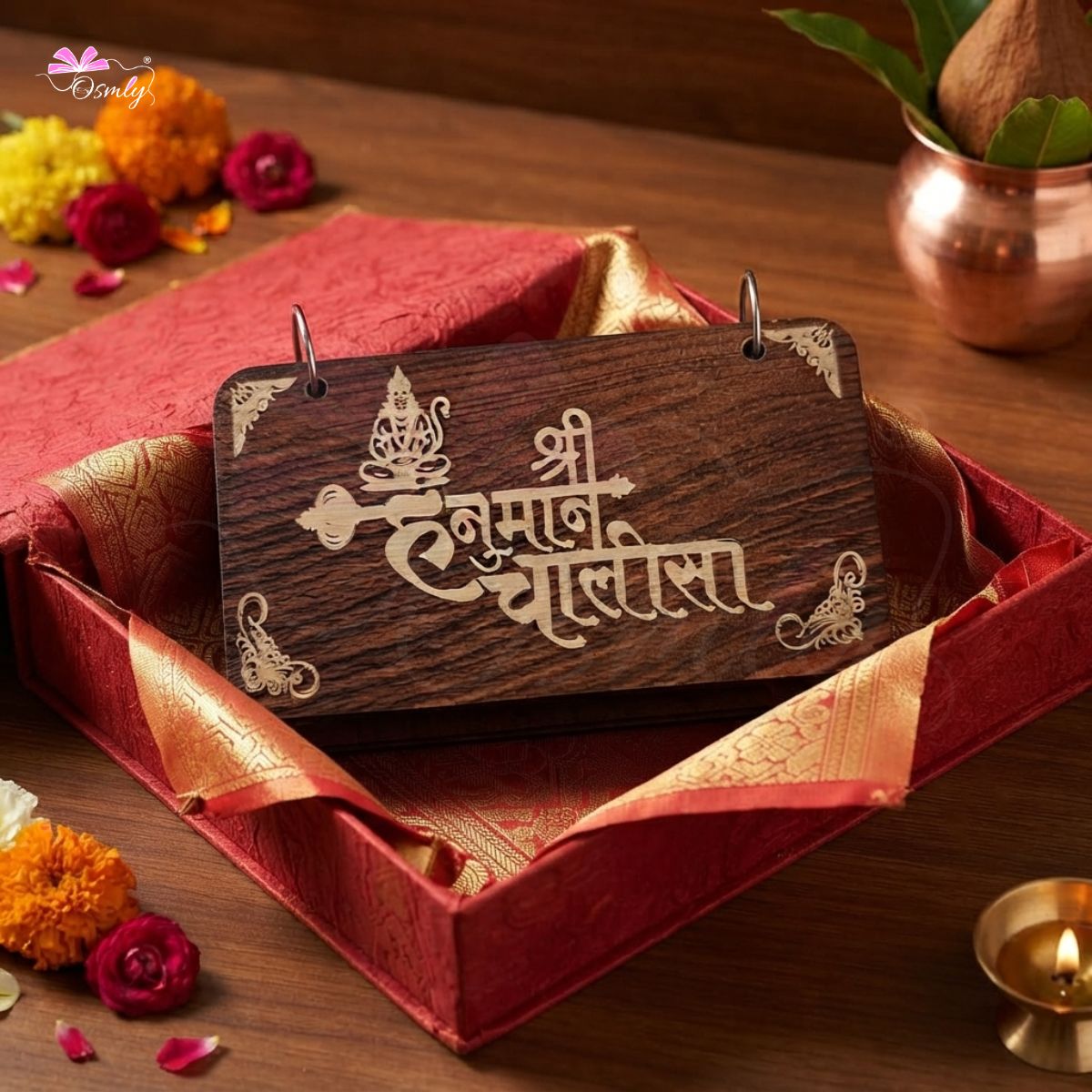 Wooden Hanuman Chalisa