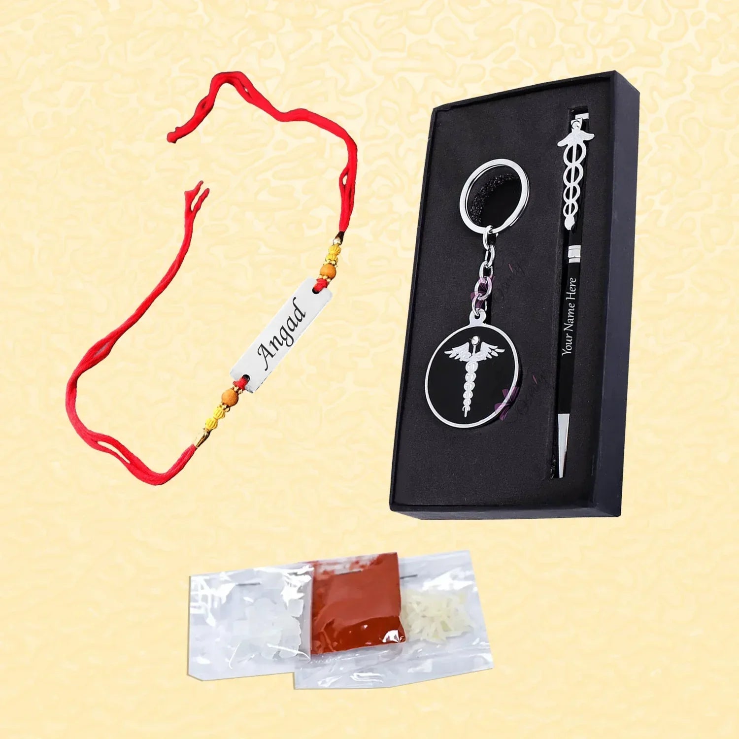 Customized Rakhi Pen Combo Set - OSMLY