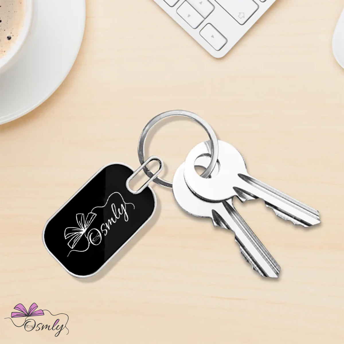 OSMLY Metal Keychain with Rounded Edges from OSMLY Keychains