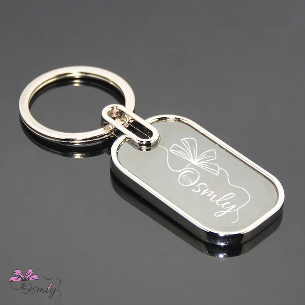 OSMLY Metal Keychain with Rounded Edges from OSMLY Keychains