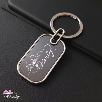 OSMLY Metal Keychain with Rounded Edges from OSMLY Keychains