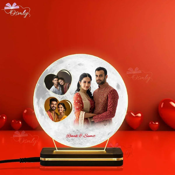 Moon Theme Couple Photo Lamp - OSMLY