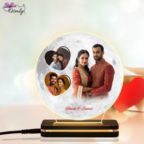 Moon Theme Couple Photo Lamp - OSMLY