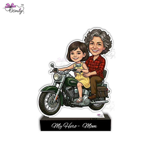 Mother-Daughter-Ride-Caricature-gift-idea - OSMLY