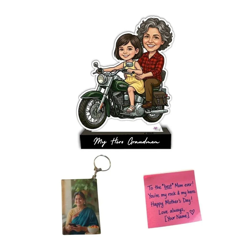 Mother Daughter Ride Caricature