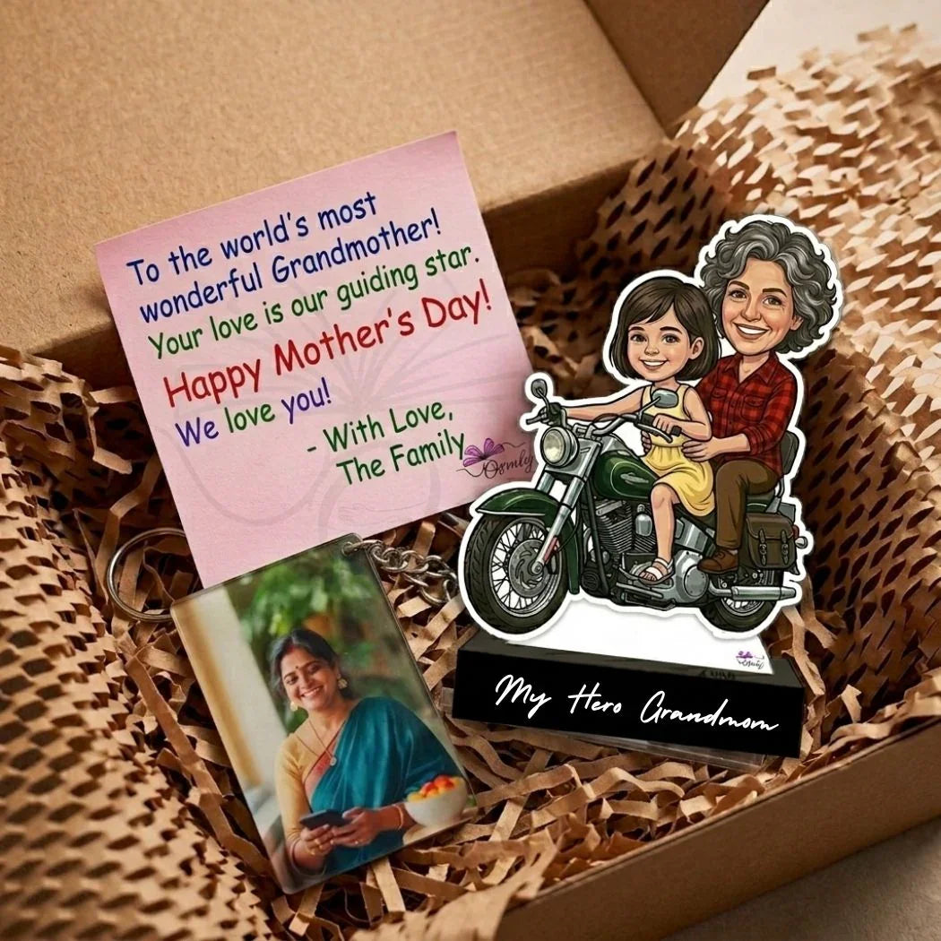 Mother Daughter Ride Caricature