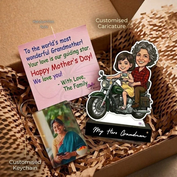 Mother Daughter Ride Caricature