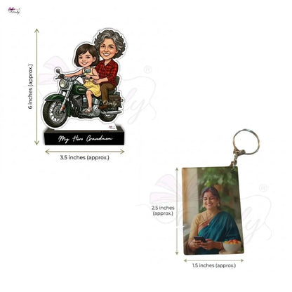 Mother Daughter Ride Caricature