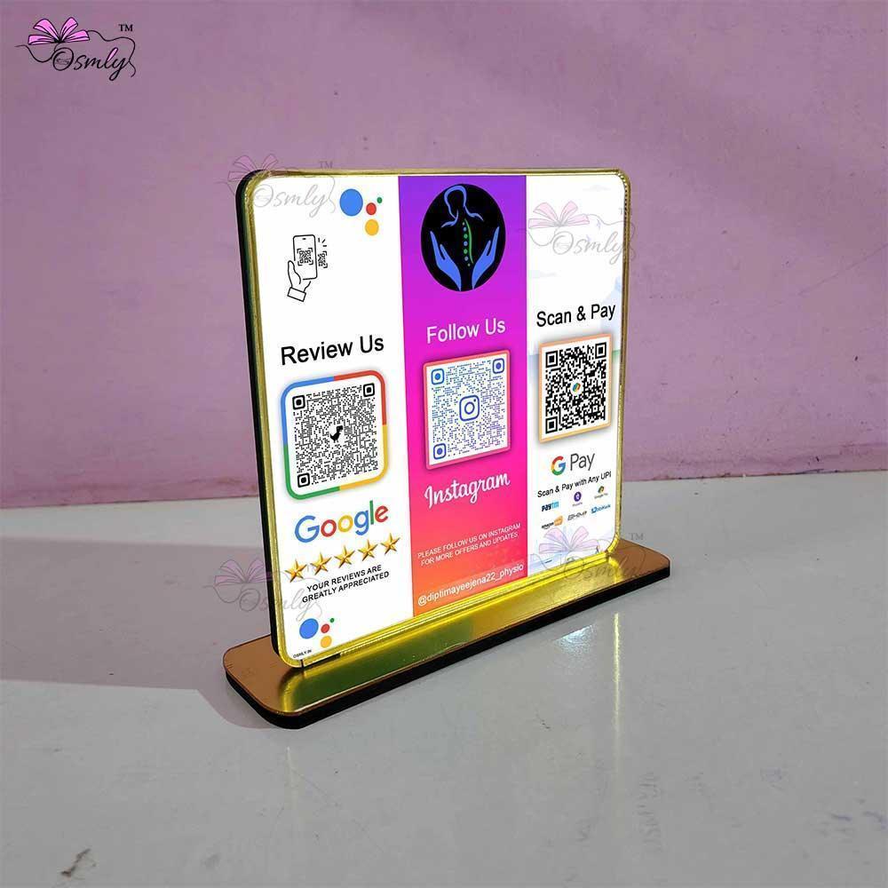Multi QR Review Stand - OSMLY