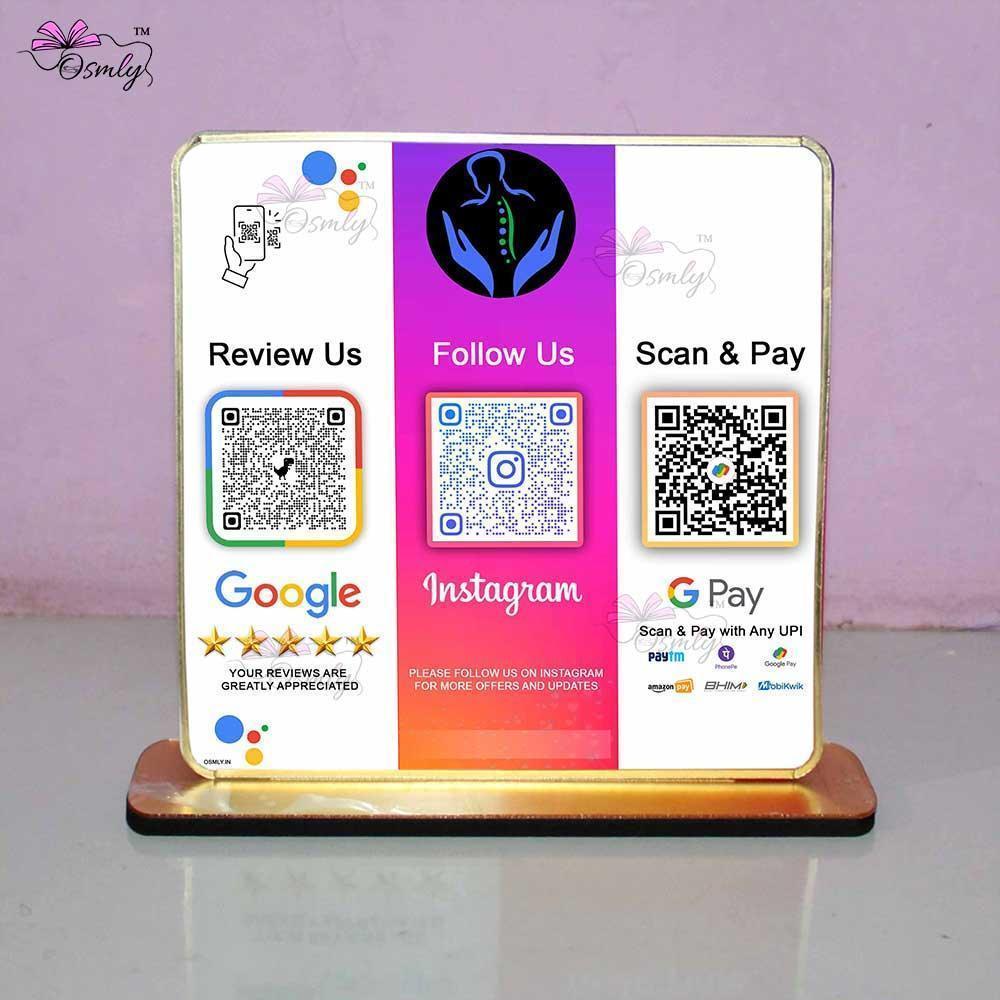 Multi QR Review Stand - OSMLY