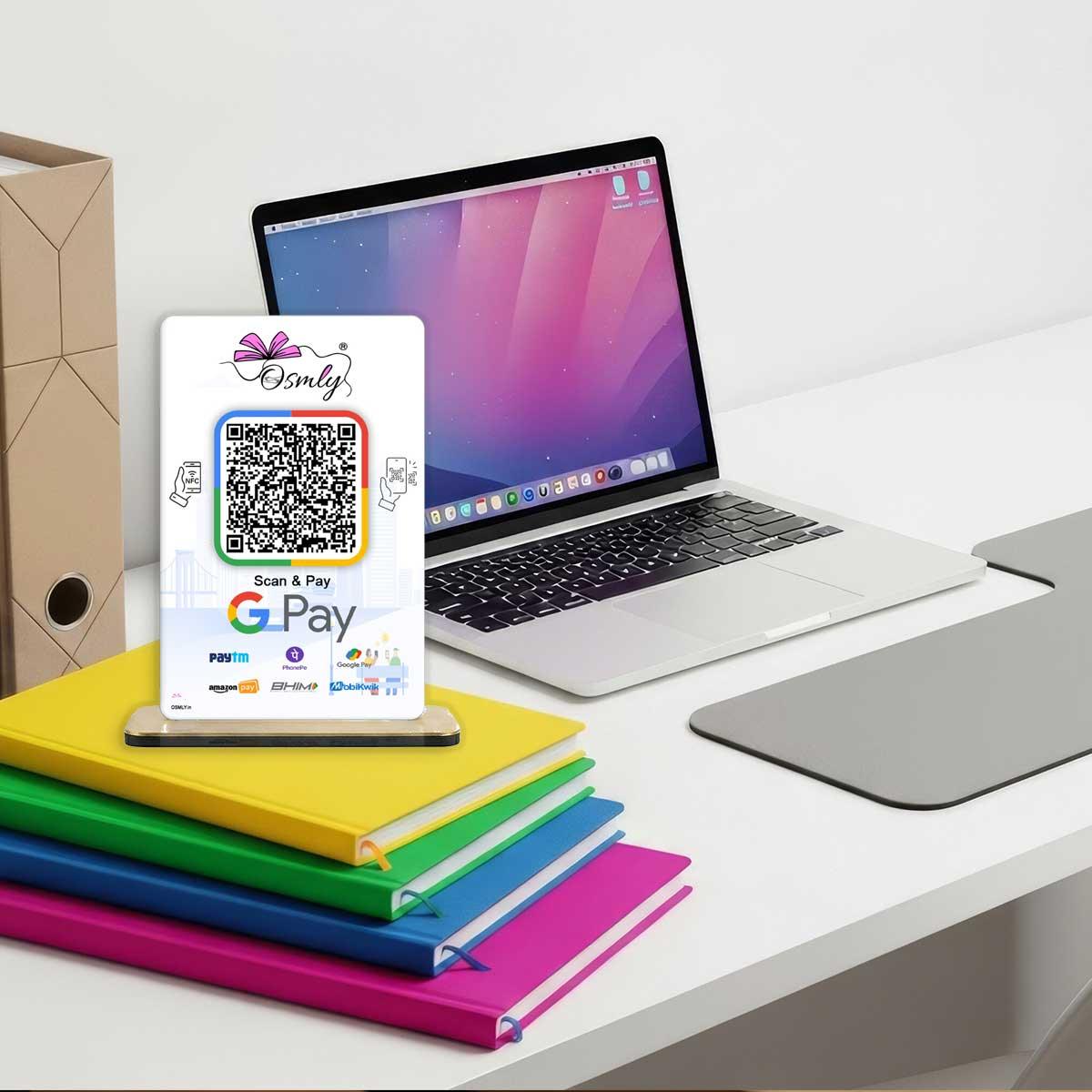 NFC Enabled Gpay QR Stands